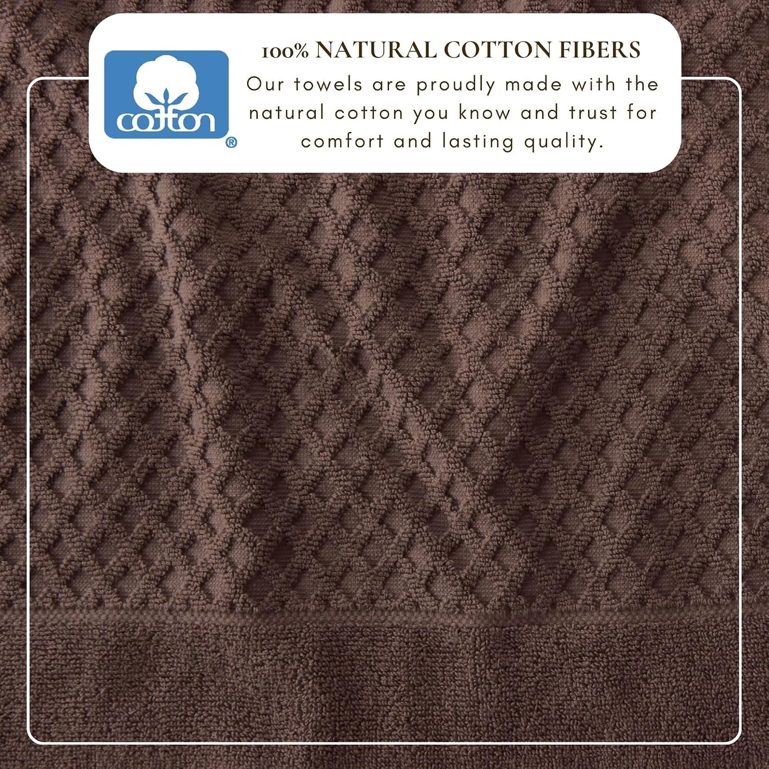 Great Bay Home Hand Towels - 100% Cotton 6 Pack 26x16 Hand Towel Set - Absorbent, Durable, Quick-Dry Towels for Bathroom (Chocolate)