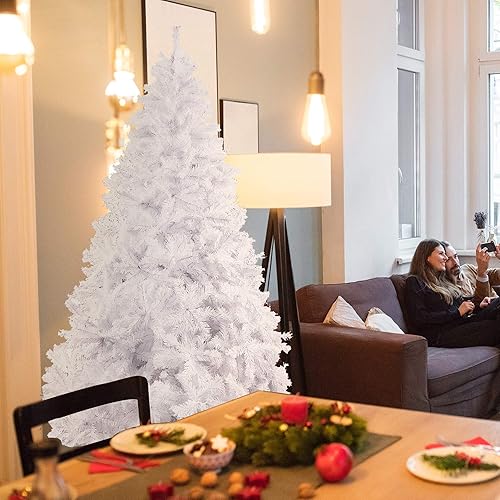 Miniatura 4 de Árbol de Navidad artificial de PVC (cloruro de polivinilo) con 1,500 puntas magnífico, árbol de Navidad de pino sintético, de 8 pies (2.44 m) de