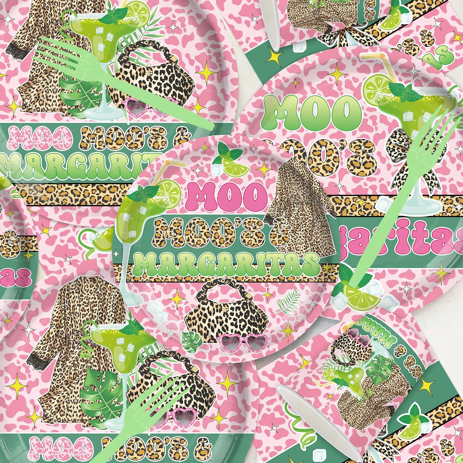 140PCS Moo Moos and Margaritas Party Decorations, Serves 20 image 5
