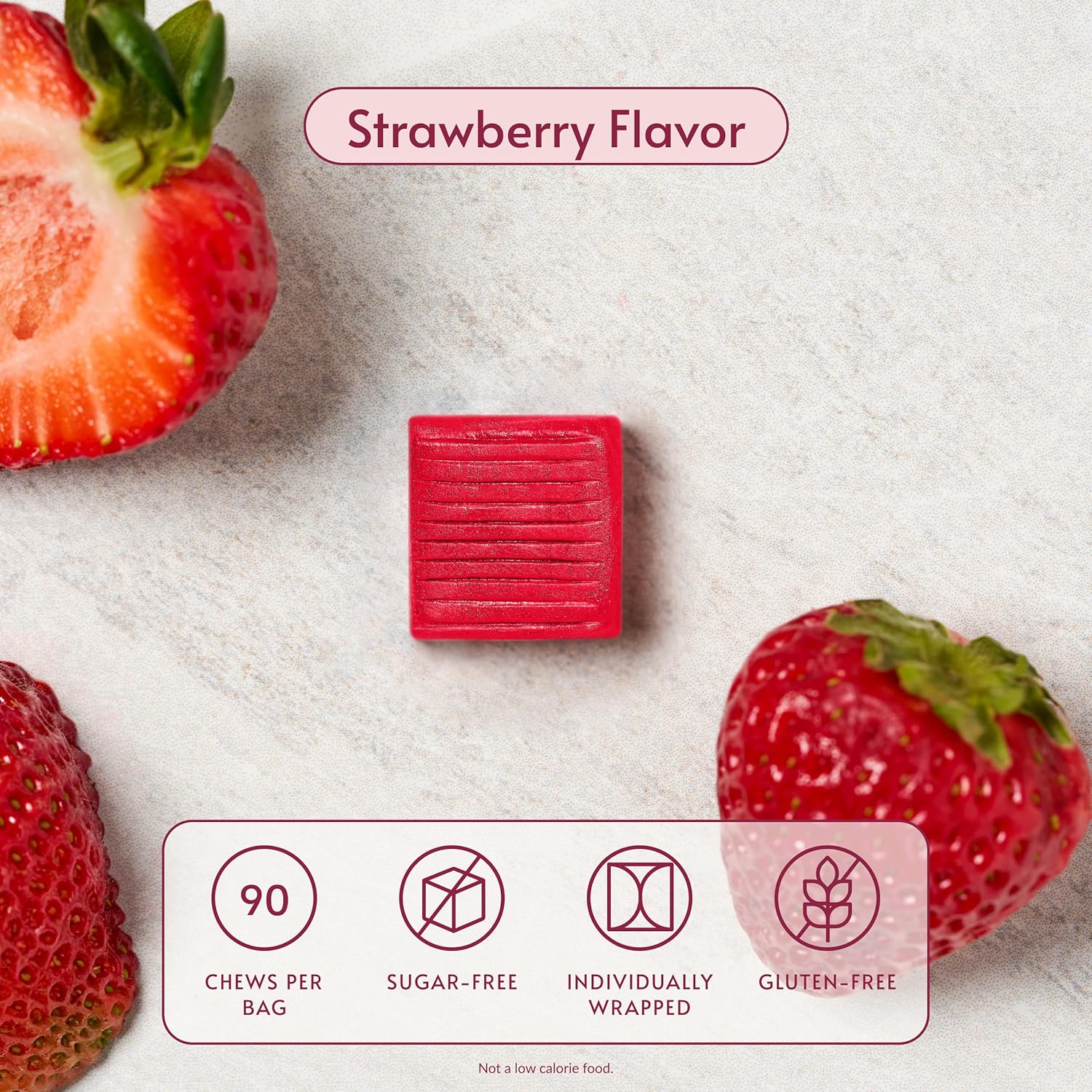 Bariatric Advantage Calcium Citrate Chewy Bites 500 mg - Highly Absorbable & Digestible - Vitamin D3 - Easily Chewable Calcium Supplement - Strawberry Flavor - 90 Count