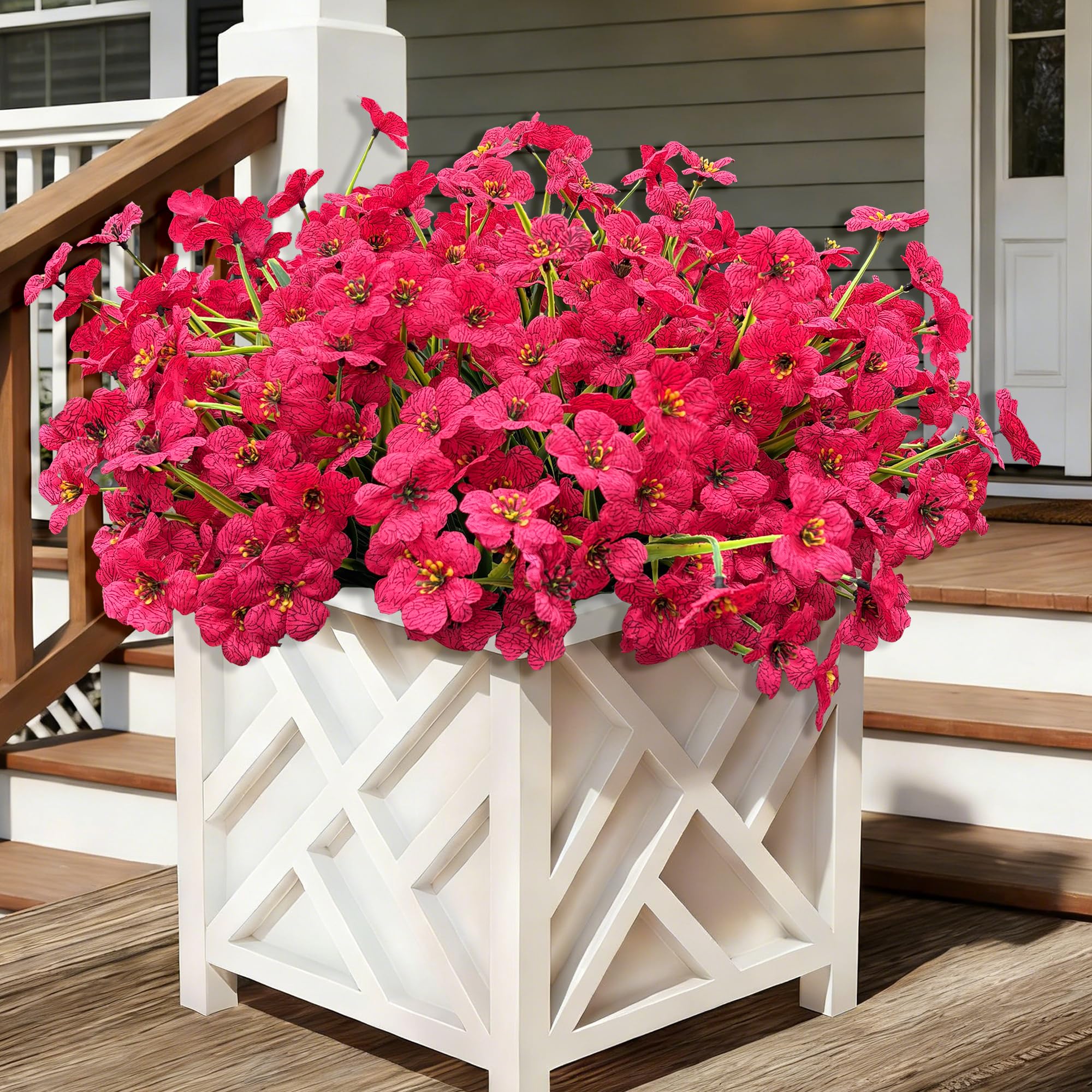 Amazon.com: 20 Bundles Fuchsia Artificial Flowers for Outdoors, UV