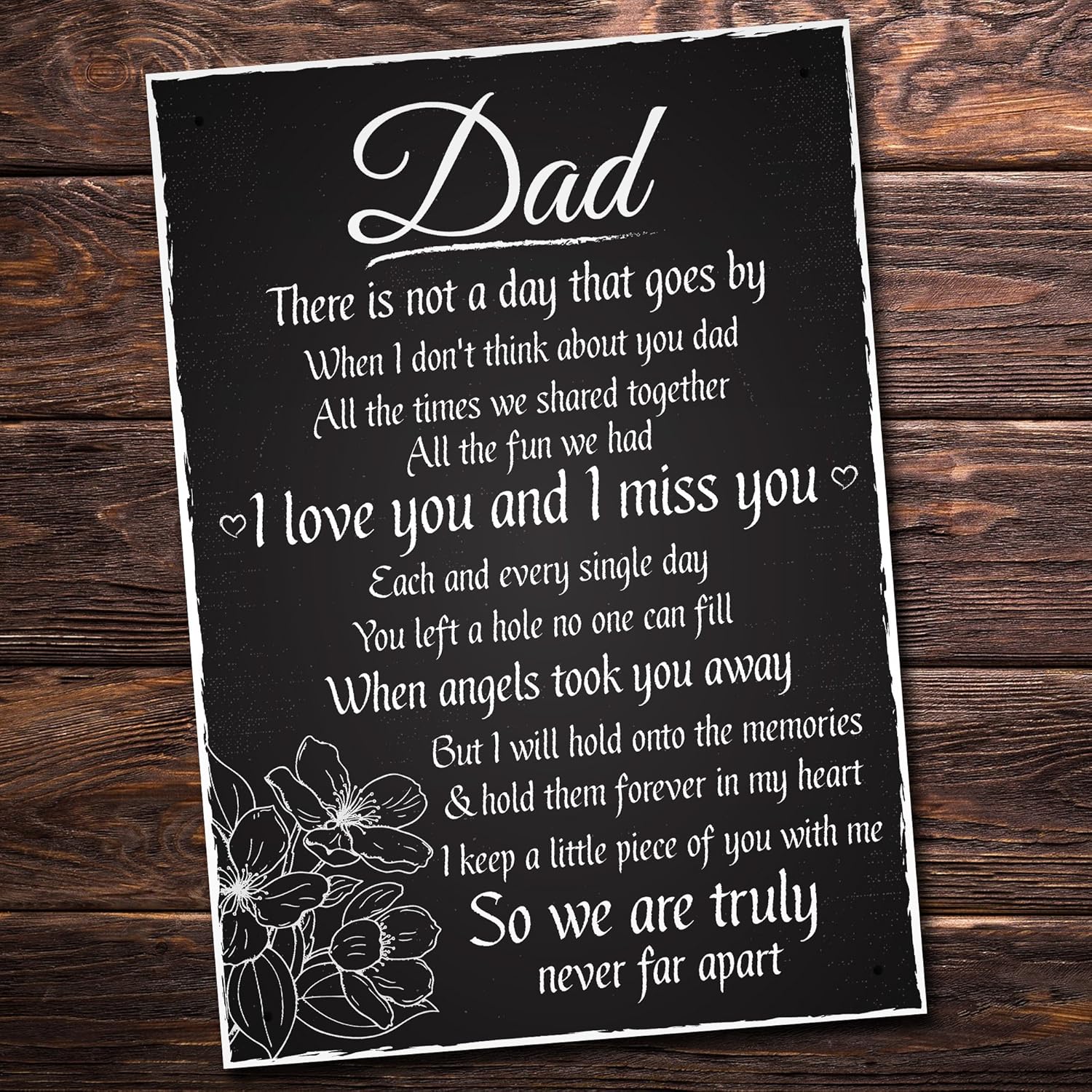 Remembering Dad On Father S Day Red Ocean Love And Miss You Dad Memorial Grave Plaque Father's Day Daddy  Gift Bereavement Sign : Amazon.co.uk: Home & Kitchen