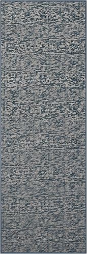 Miniatura 1 de Furnish my Place Patrón geométrico para interiores y exteriores, color azul elemental, alfombra de área abstracta, alfombra de pasillo, alfombra