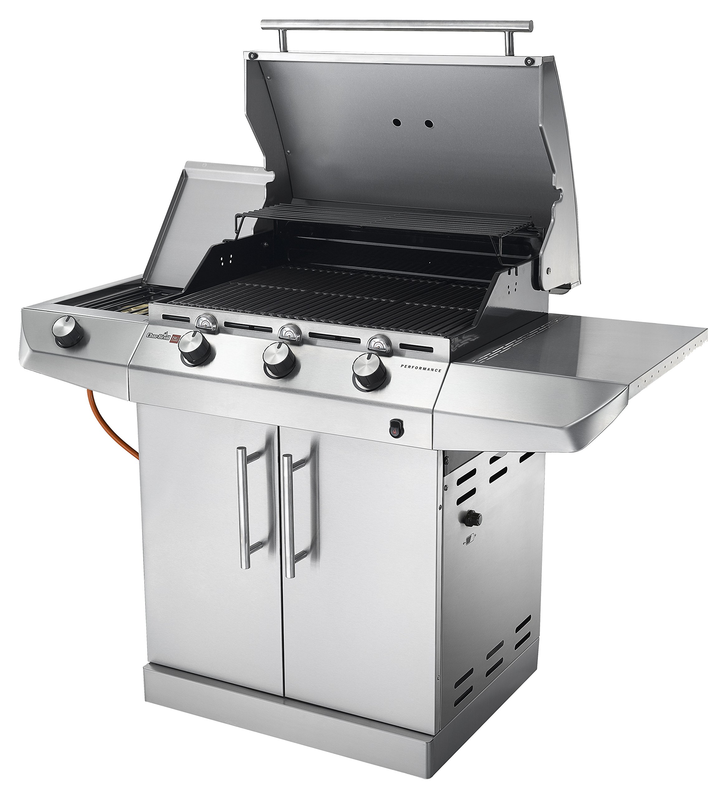 CharBroil Grill a Gas con 3 bruciatori, Performance t-36g5 di Acciaio Inox, 62,4 x 139 x 117,4 cm, Argento, 468100415