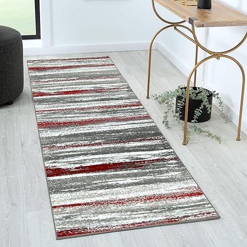 Miniatura 68 de LUXE WEAVERS Alfombra moderna resistente a las manchas, color marrón, tamaño 8x10