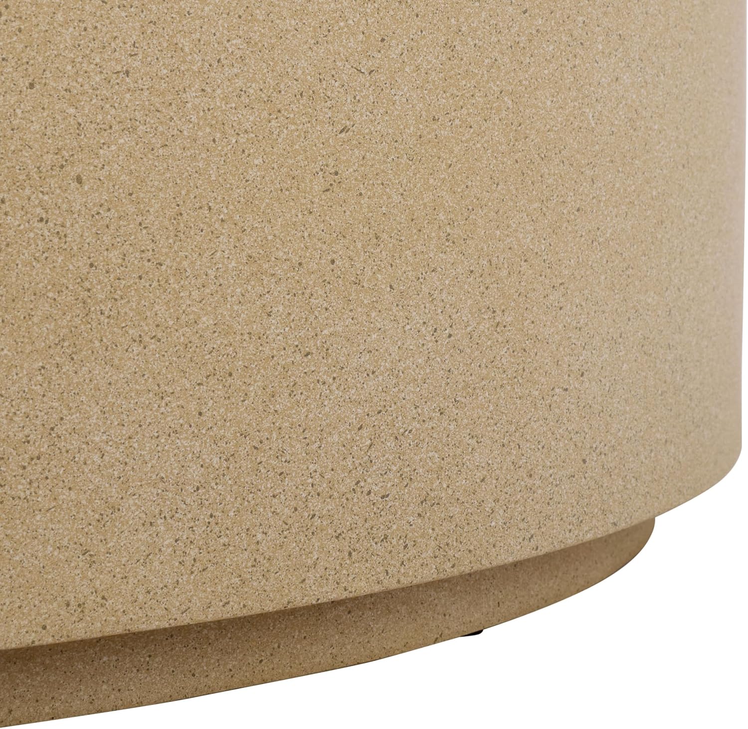 SAFAVIEH Outdoor - Tina Round Coffee Table - Beige - Fully Assembled - Weather Resistant - Ideal for Deck, Patio, Backyard, 35.4" W x 35.4" D x 10.6" H (PAT6210B)
