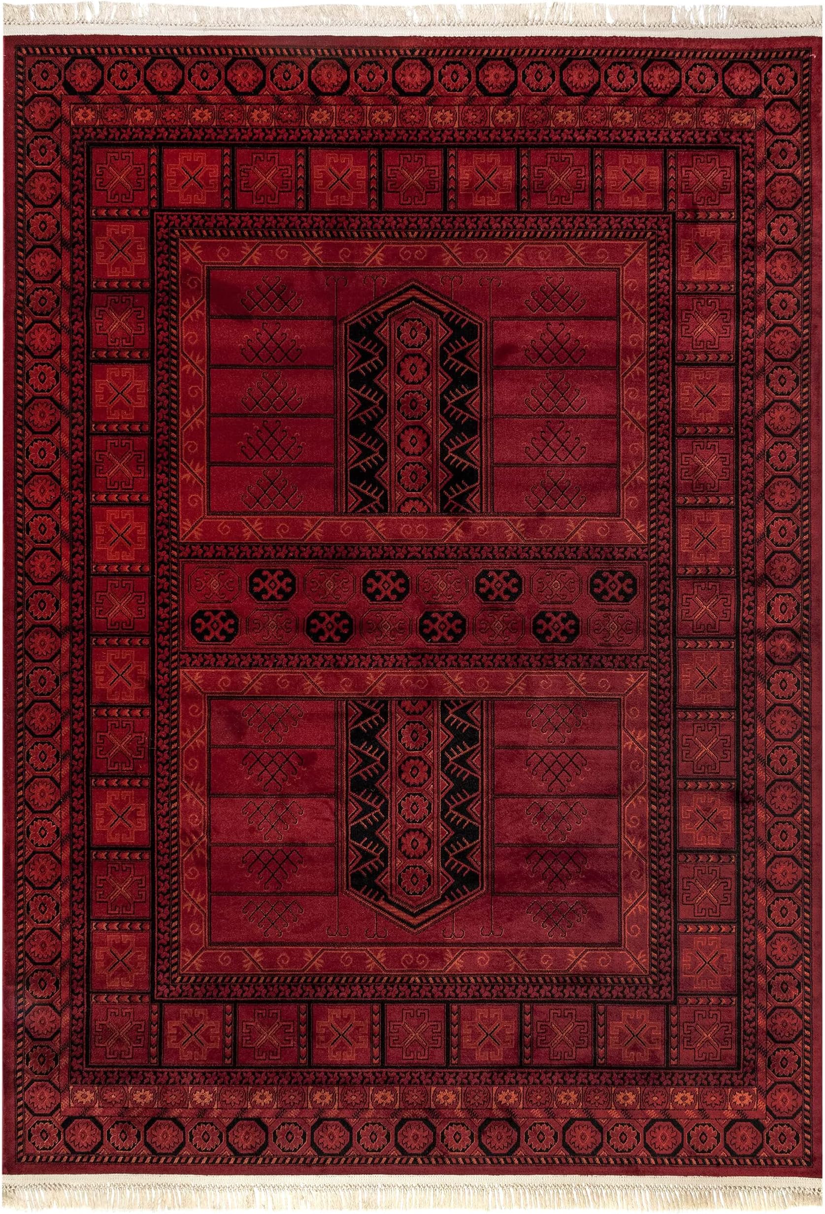Unique Loom Tekke Collection OverDyed Saturated Traditional Torkaman Area Rug, 5 ft