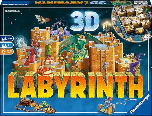 Miniatura 3 de Ravensburger Juego de mesa familiar 3D Labyrinth | Juego de rompecabezas fácil de aprender | Atractivo rompecabezas para niños y adultos | Valor de
