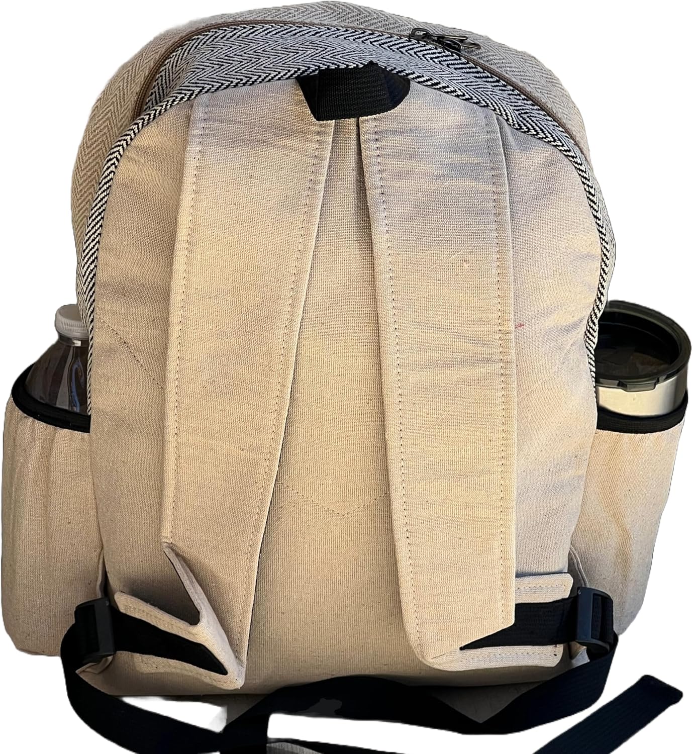 Gurkha Handmade Himalayan Hemp Backpack 17 IN Hippie, Festival, Hiking & Laptop Backpack - Handmade In Mt. Everest Country Nepal image 4