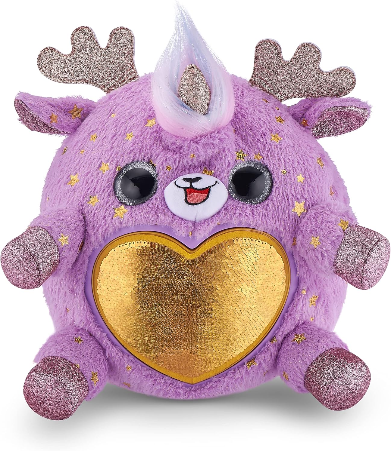 Rainbocorns Epic Golden Egg by ZURU (Reindeer), Girls Toy Includes Stuffed Animal with 25+ Golden Surprises, with Rings, Stickers, Bows, and More - Girls Gift Idea
