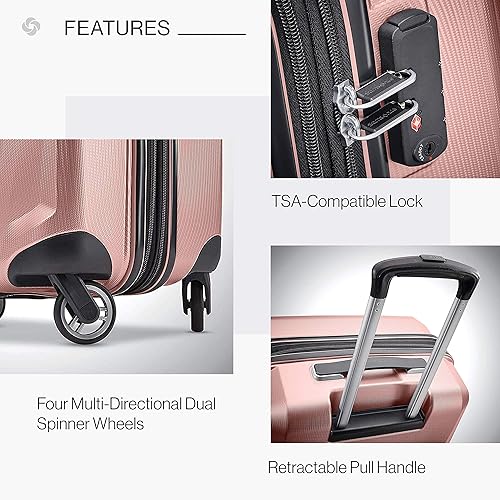 Miniatura 5 de Samsonite Winfield 3 DLX Spinner, Rosa, Grande de 28 pulgadas, a cuadros