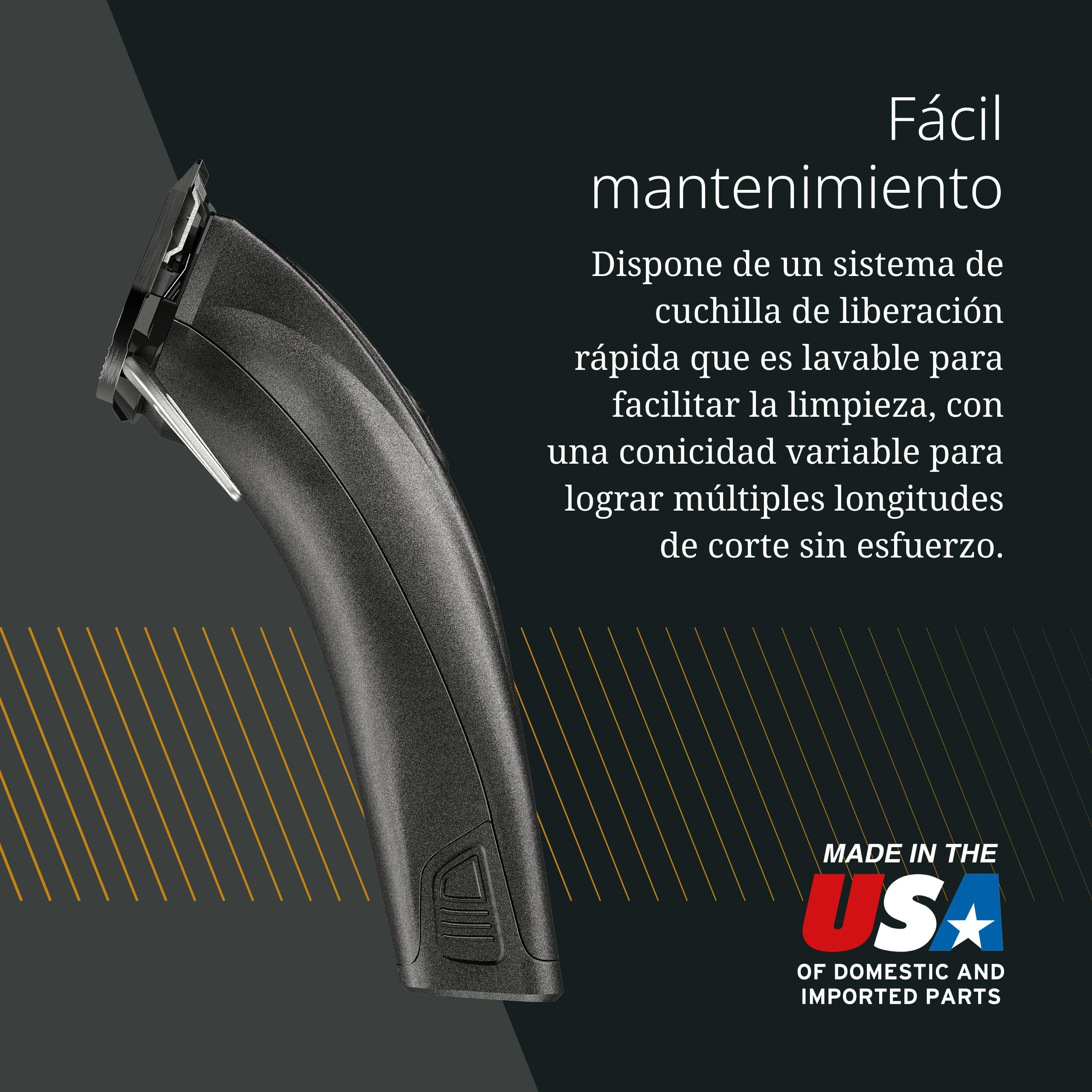Wahl Genio, Cortapelos Profesional Inalámbrico, hasta 120 Minutos | Cortapelos Inalámbrico, Cuchilla de Diamante con Palanca Taper 0,8 a 1,8 mm, Revestimiento Carbono, hasta 120 Minutos, LED