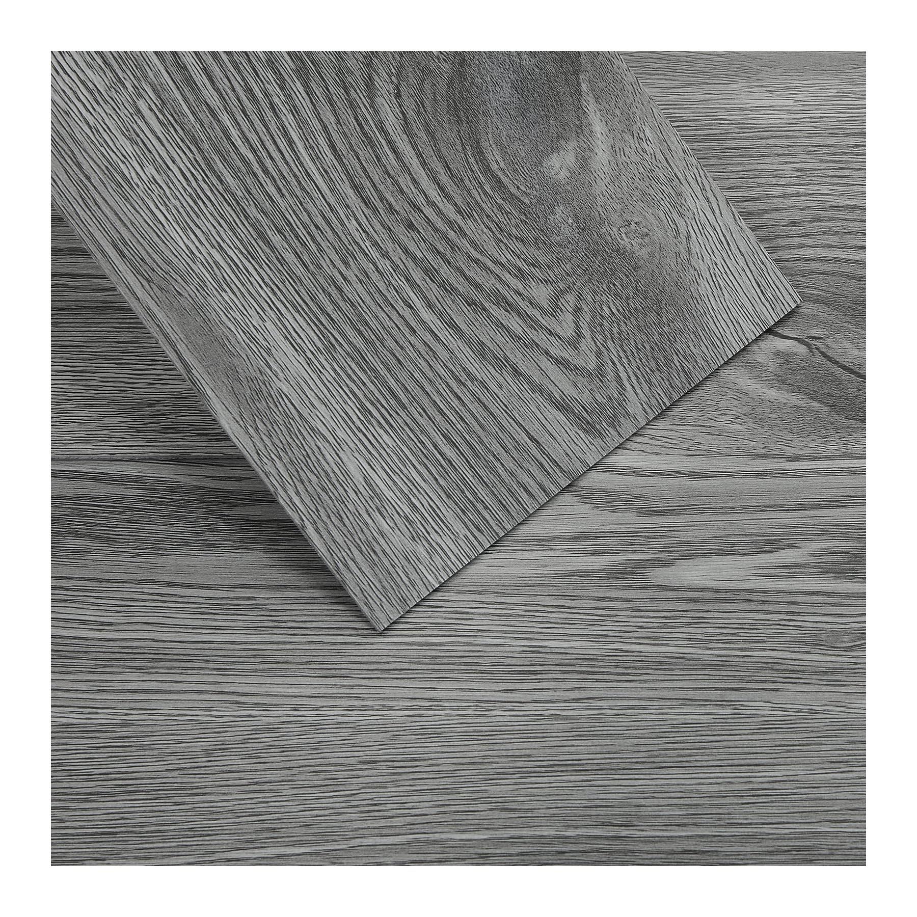 INMOZATA 36Pcs/ 2mm Thick Self-Adhesive PVC Flooring Planks Floorboard Planks Waterproof Floor Wall Stickers for Kitchen Bathroom Home Floor Tile (Grey) โ image 1