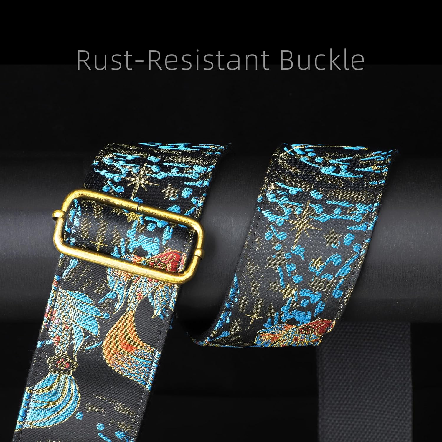 Guitar Strap, Embroidery Jacquard Adjustable Guitar Straps for Acoustic/Bass/Electric Guitar, Includes Guitar Pick, Strap Button and Strap Lock, Constellation Gift (Pisces)