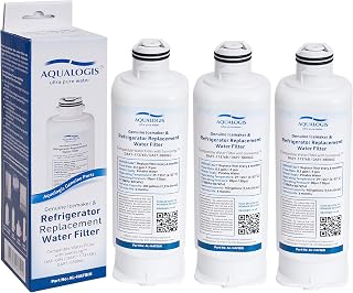 Aqualogis Refrigerator Water filter Compatible with Samsung DA97-17376B, DA97-08006C, HAF-QIN, HAF-QIN/EXP (3 Pack)