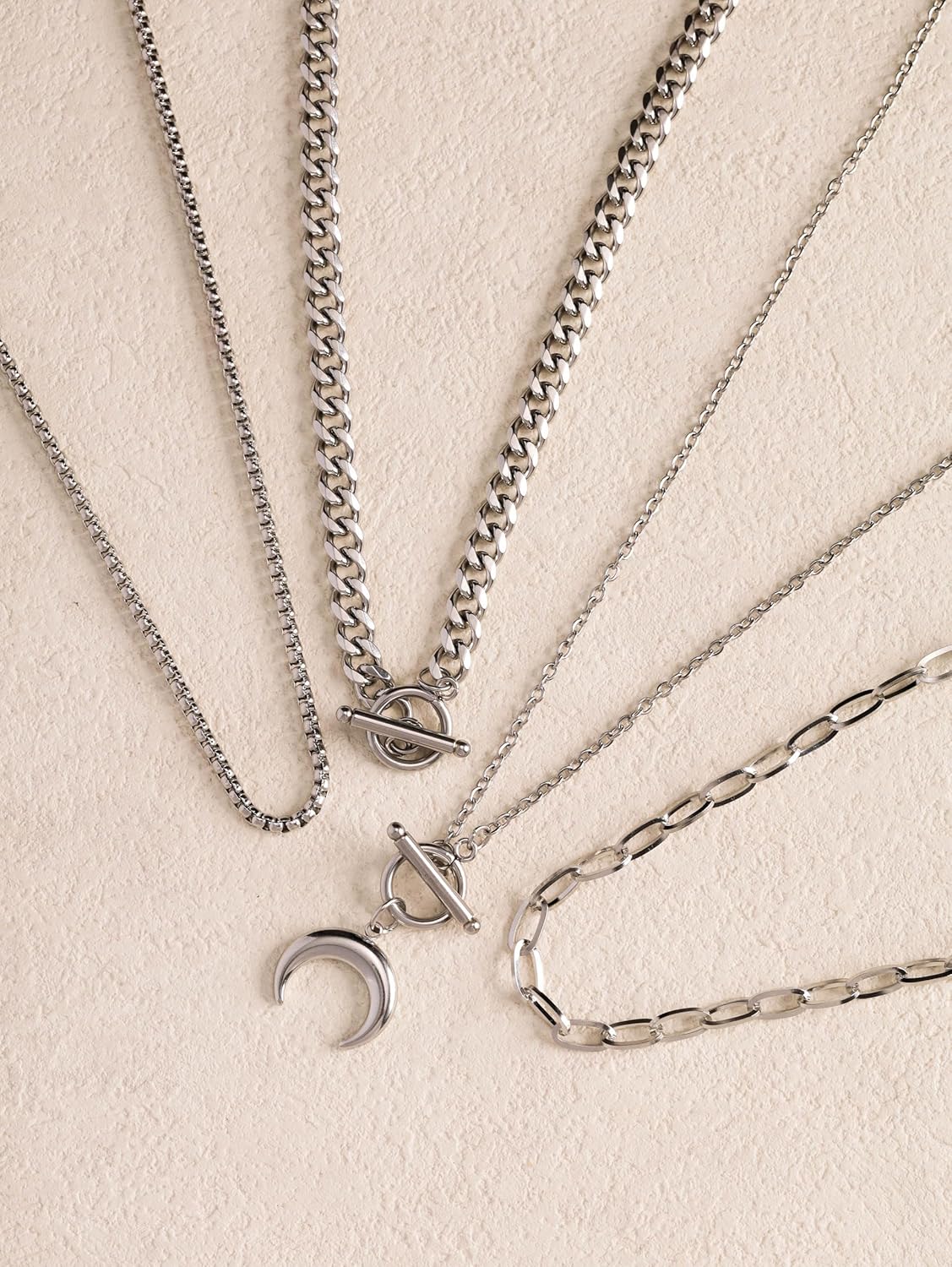 Sacina Goth Layered Crescent Moon Choker Necklace, Gothic Punk Grunge Emo Necklace, Christmas Jewelry Gift for Women - Image 7