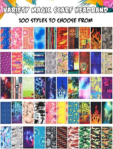 Miniatura 3 de 100 polainas para el cuello, bufanda, diadema de poliéster, bandana de poliéster para la cara, bufanda, máscara de cuello UV, polaina de tubo para