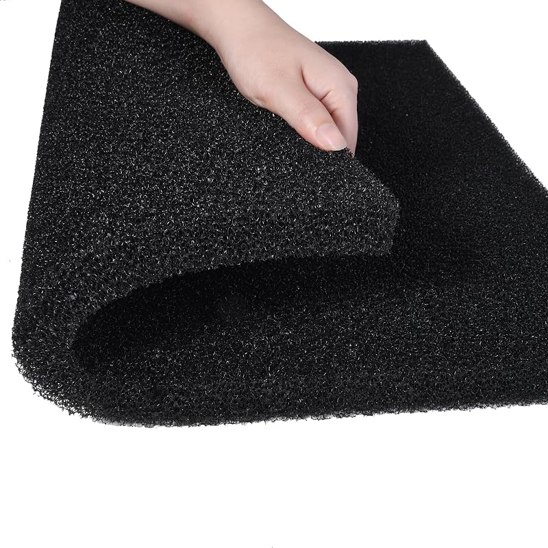 Almohadilla de filtro de esponja para acuario, esponjas de espuma con medios filtrantes biológicos | Espuma cortada a medida de 20"x20"x1", 20PPI para pecera