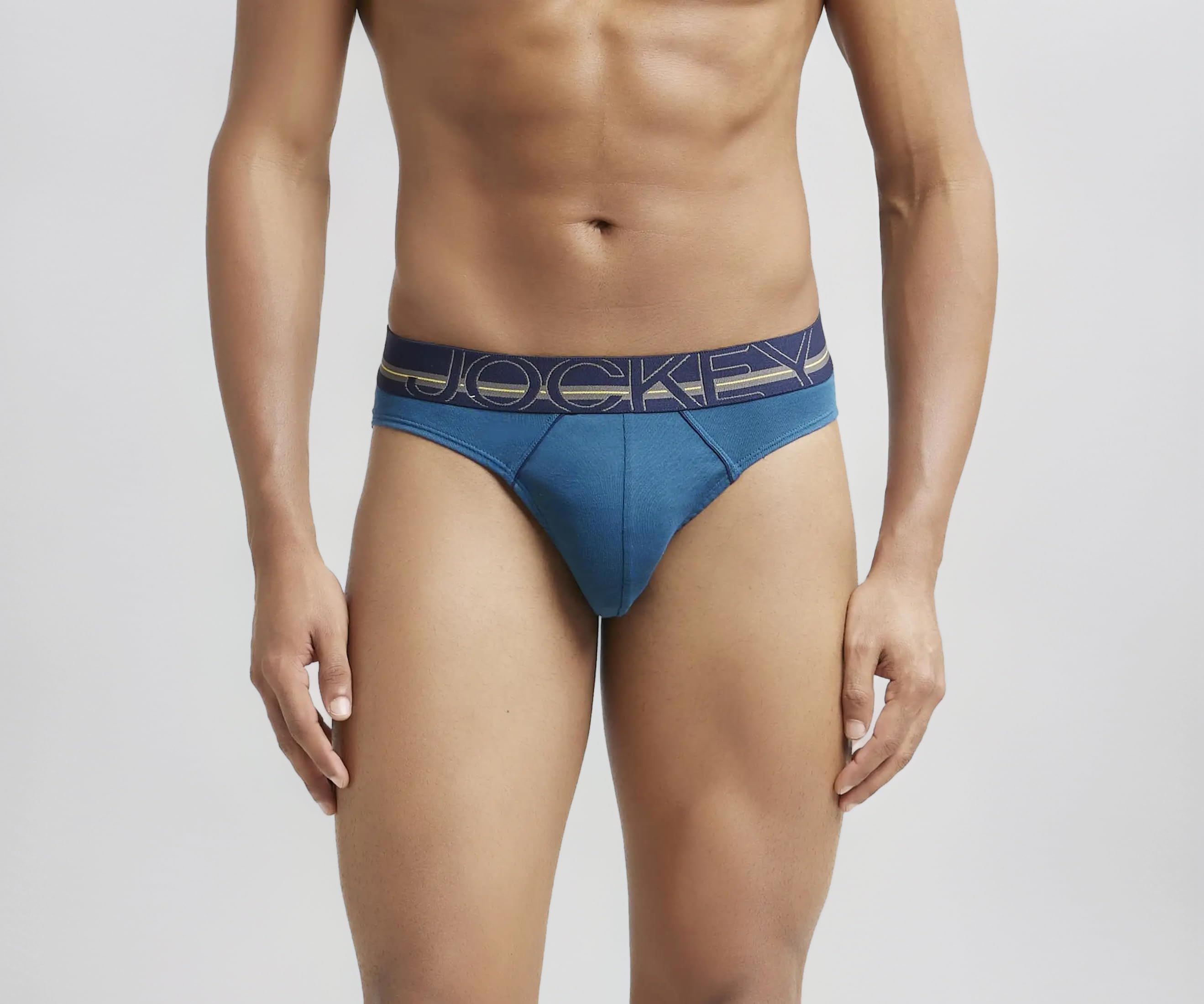 US17 Men Super Combed Cotton Rib Solid Brief with Ultrasoft Waistband