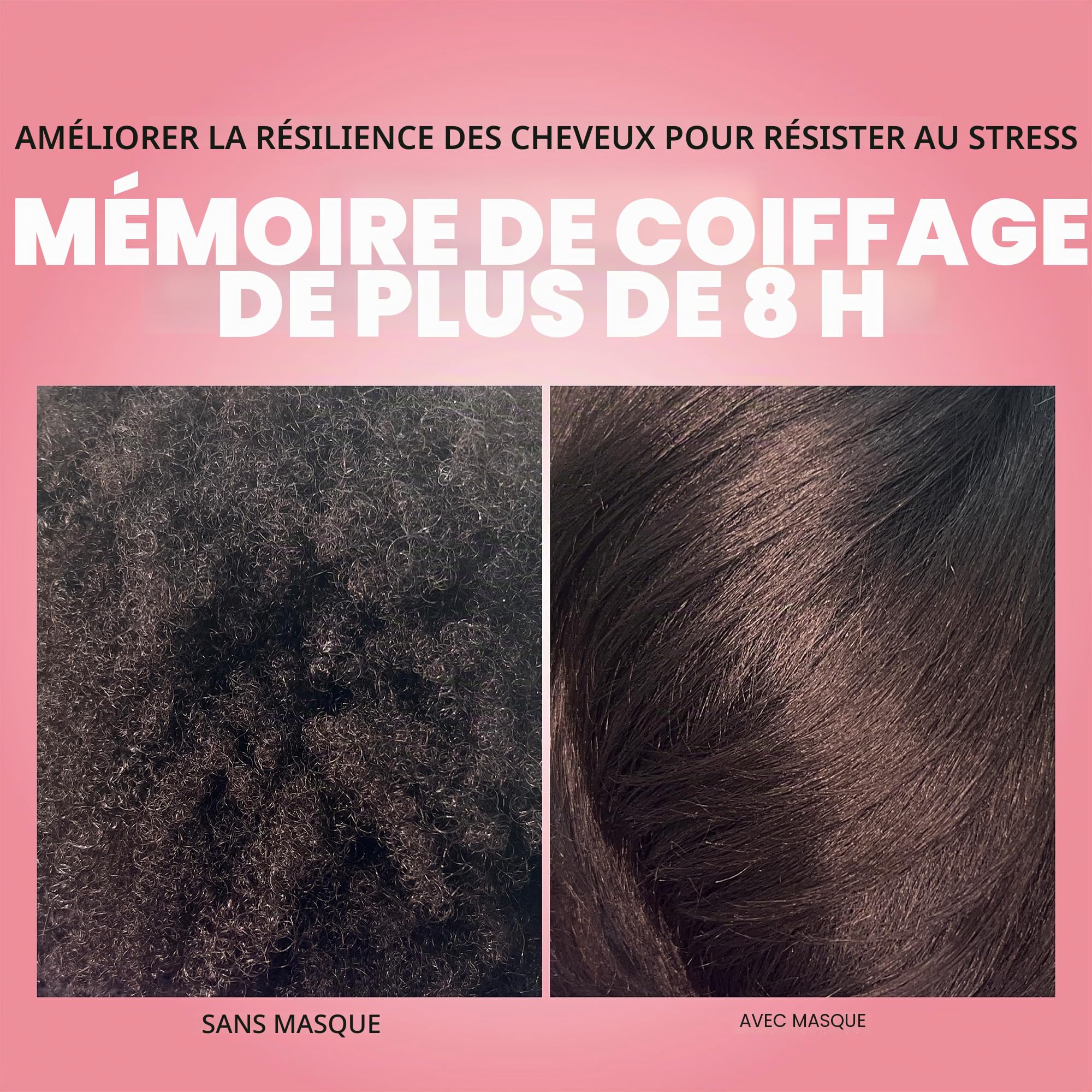 Masque capillaire sans rinçage pour cheveux abîmés (50 ml) – protection thermique BioTech jusqu’à 230°C avec molécule Goddess – soin reconstructeur effet blowout à base de protéines – Anti-frisottis