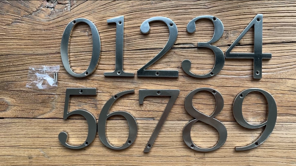 Numeri Civici HASWARE In Lega Di Zinco - 10cm, Colore Nero, Per Esterni, Impermeabili - Foto 2