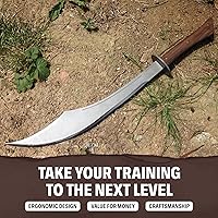 Vista 5 de Condor Tool & Knife Sinbad - Espada árabe de acero de alto carbono 1075 con mango de nuez, funda de cuero soldada hecha a mano, hoja de 21 pulgadas