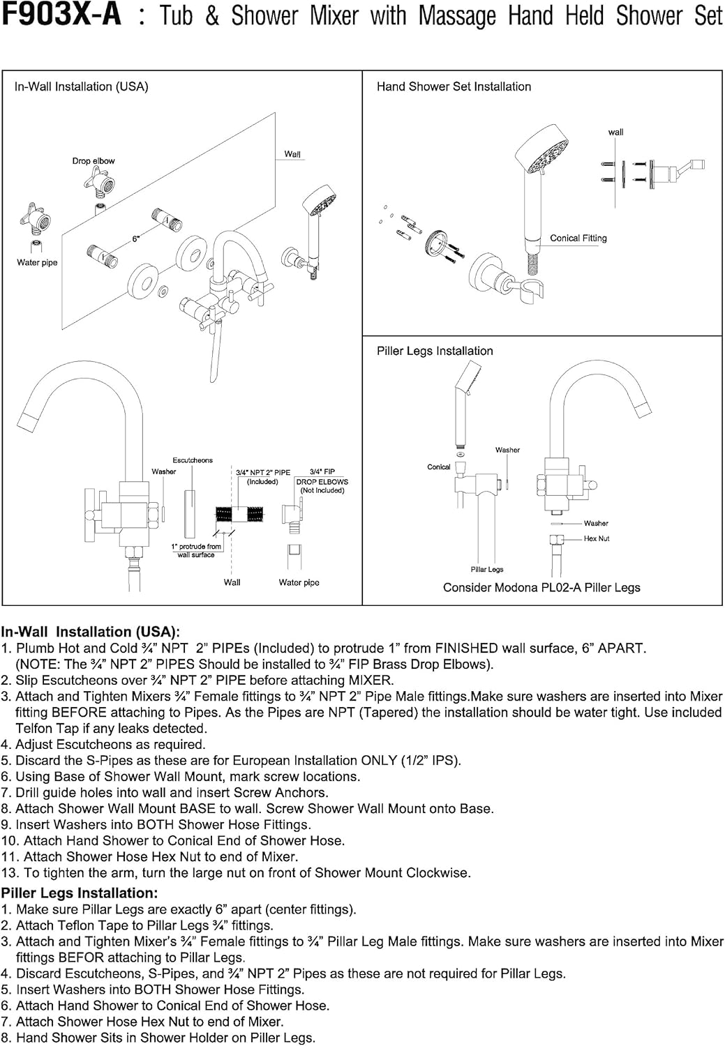 Flаѕh Sаlе MODONA 6 European Style Tub & Shower Mixer with Hand Held Shower Set – Cross Handles - Made of BRASS - 5 Year Warrantee Flаѕh Dеаlѕ - 60% оƒƒ MODONA 6 European Style Tub & Shower Mixer with Hand Held Shower Set – Cross Handles - Made of BRASS - 5 Year Warrantee