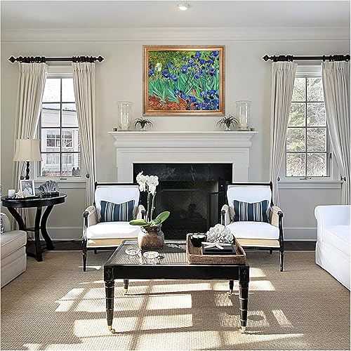 Miniatura 636 de A&T ARTWORK The Starry Night de Vincent Van Gogh. Tamaño del marco: 36 x 30 pulgadas, tamaño de la imagen: 30 x 24 pulgadas, reproducciones clásicas