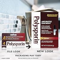 Vista 2 de Polysporin Pomada antibiótica tópica de primeros auxilios para la piel con zinc de bacitracina y sulfato de polimixina B, para protección contra