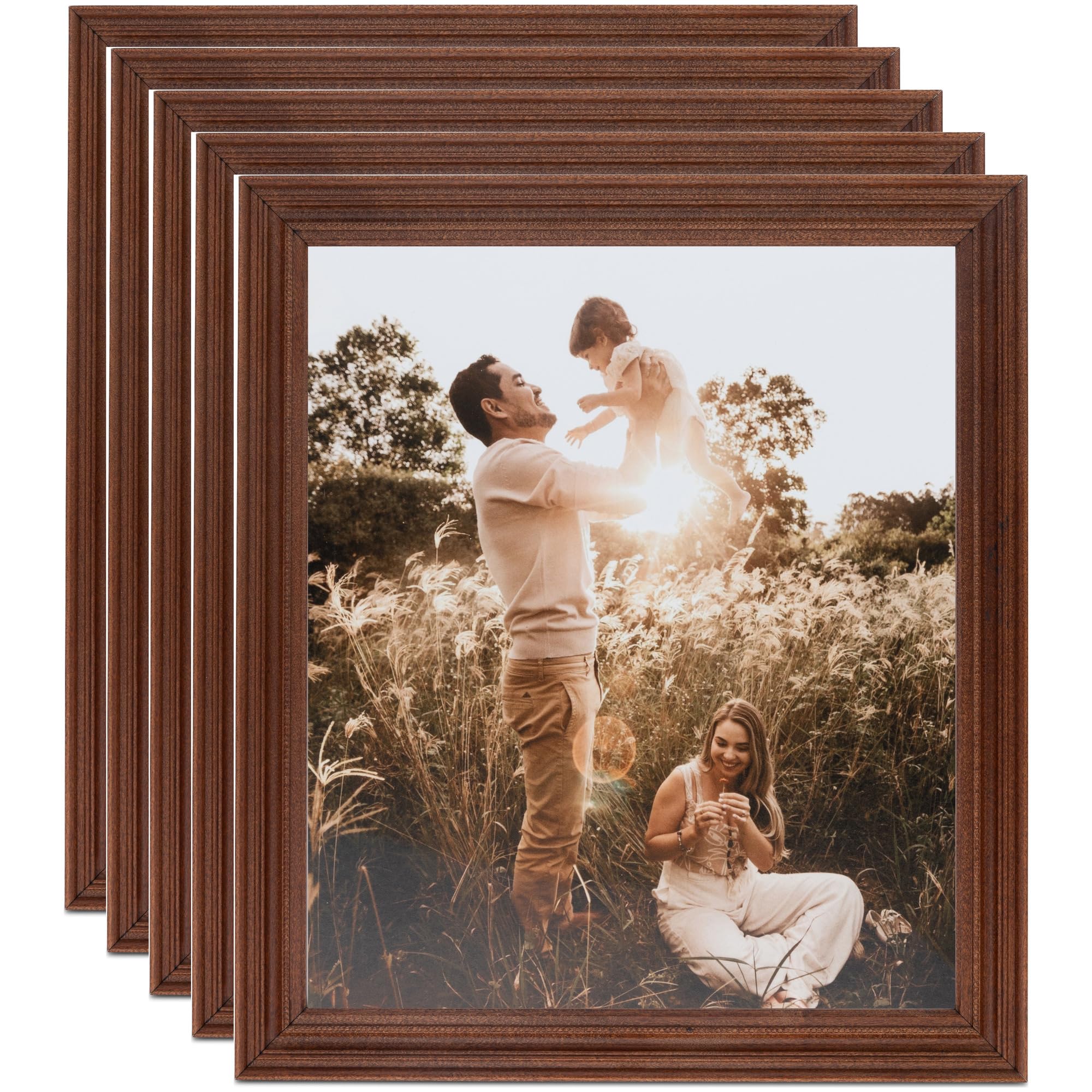Amazon.com - ArtToFrames 9x9 Inch Brown Picture Frame, 5 - Pack
