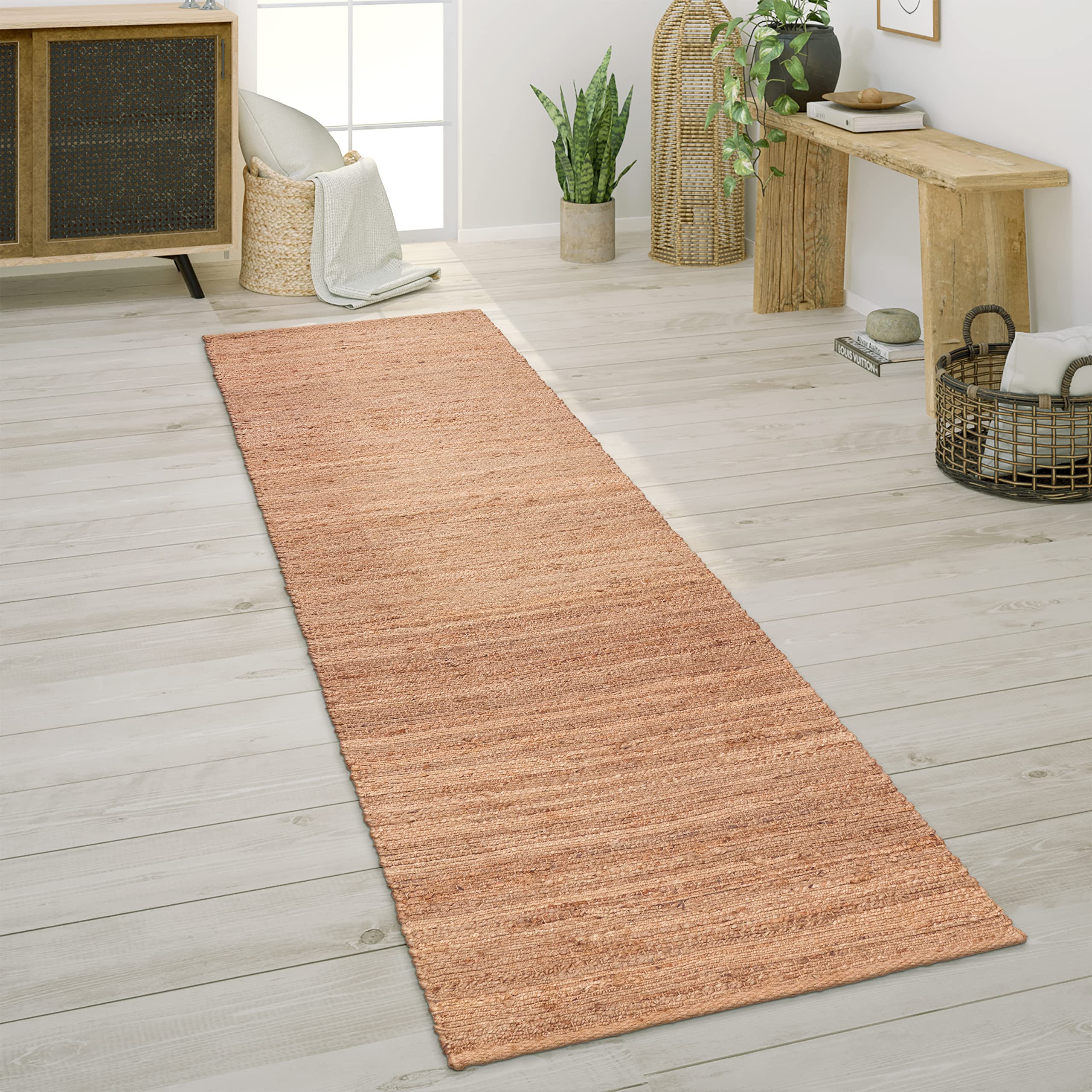 Tapis de salon en jute véritable tapis moderne rectangulaire 80x150
