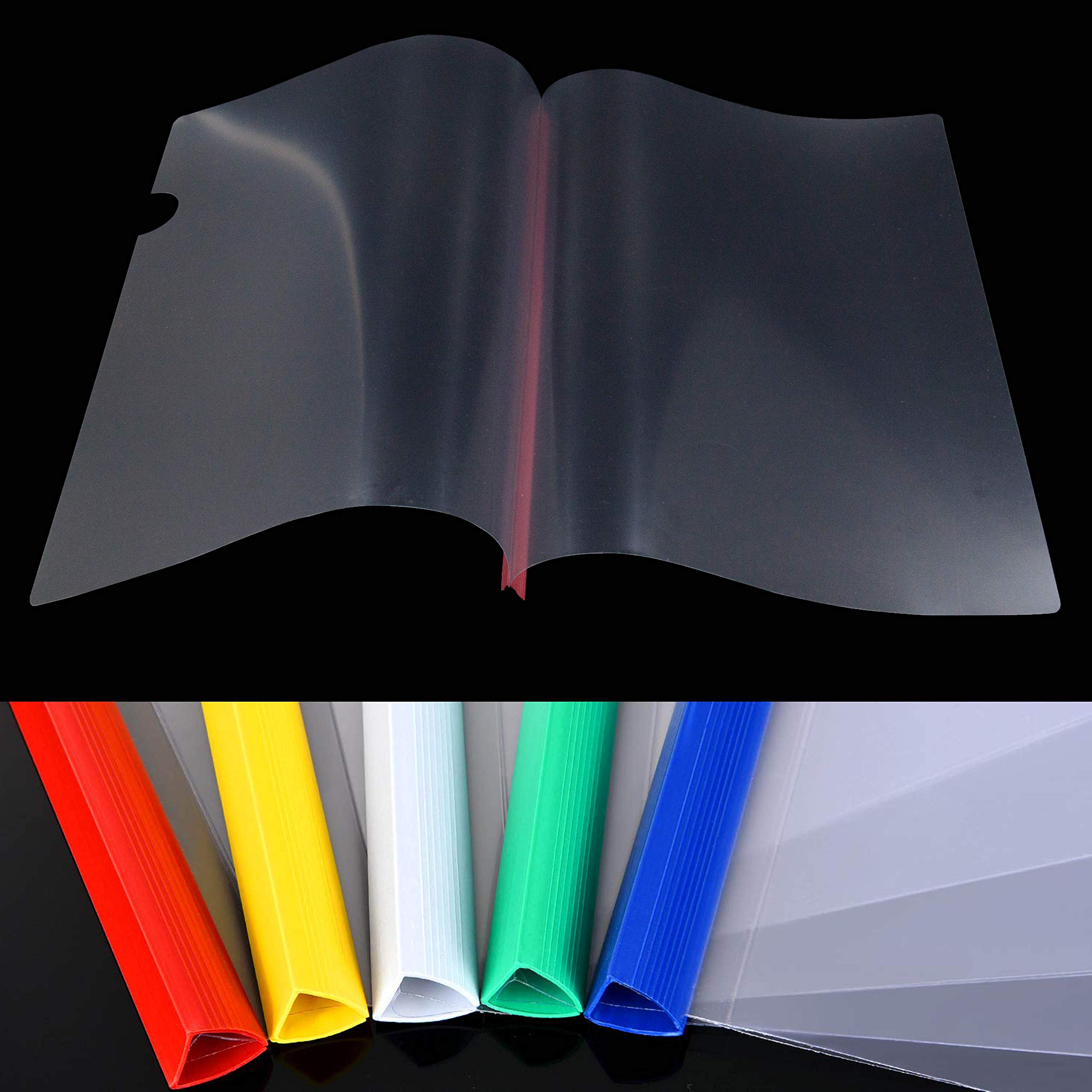 Fächermappe 20 Stücke A4 Dokumentenmappe Ordnungsmappe Sliding Bar Binder Transparent Bericht Abdeckungen Ordner für Büro, Zuhause, Schule Dokumente Klassifizierung