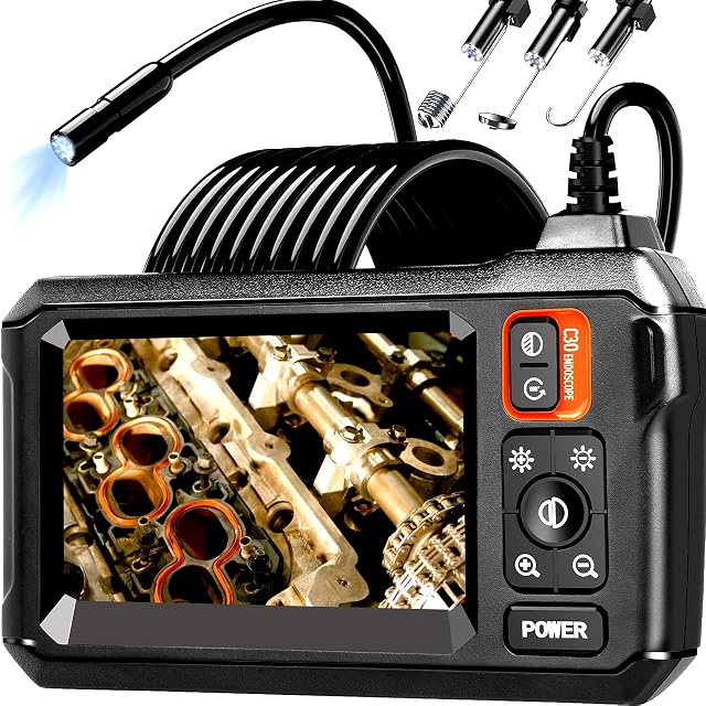 Daxiongmao Endoscope Camera with Light 1080P HD Borescope IP67 Waterproof Snake Camera Ideal for Inspecting Walls Vents Automotive