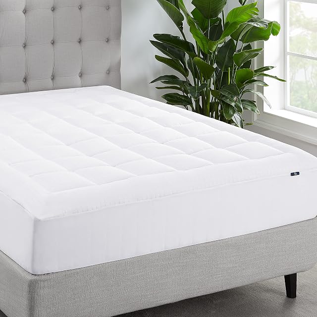 Serta ComfortSure Queen Mattress Cover Fitted Pillow Top Mattress Pad Super Soft and Breathable Quilted Cotton Protector with