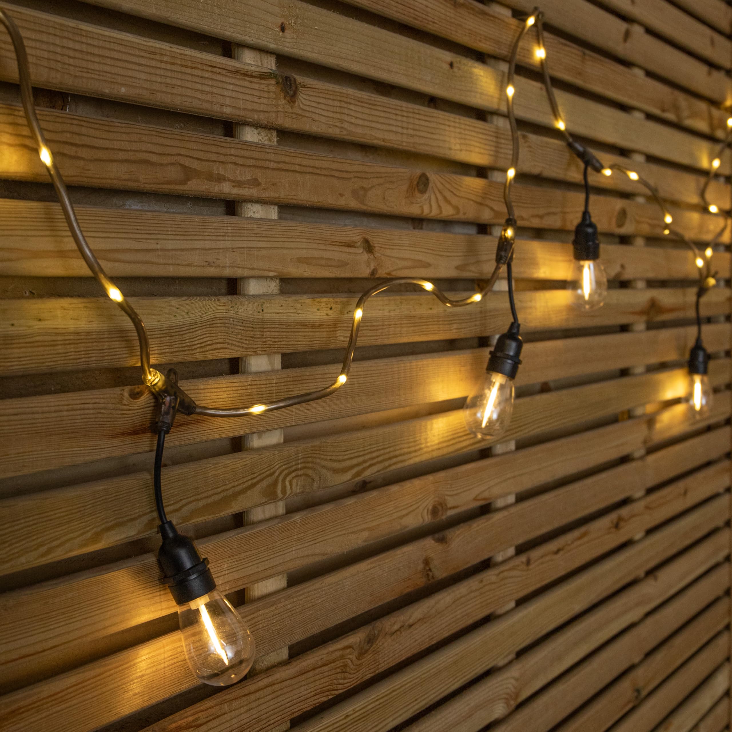 Samuel Alexander Warm White 9.5M Set Of 20 Connectable Festoon Drop Lights With Led Cable In