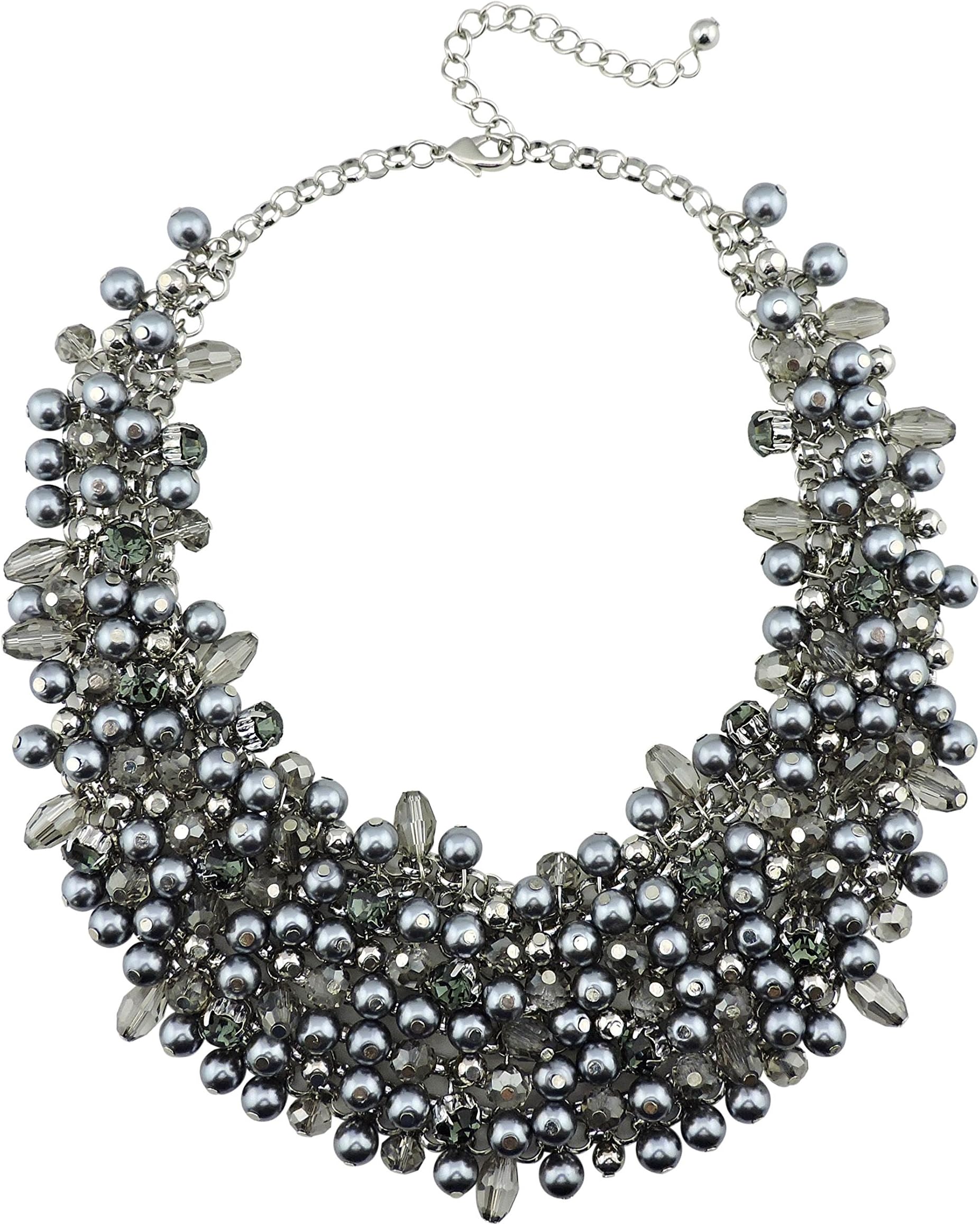 Fashion Crystal Chunky Collar Statement Necklace for Women Gift (NK-10260)