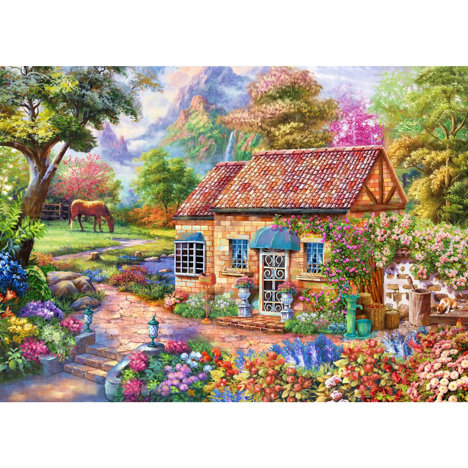 Jigsaw Puzzles For Adults 1000 Small House In Garden