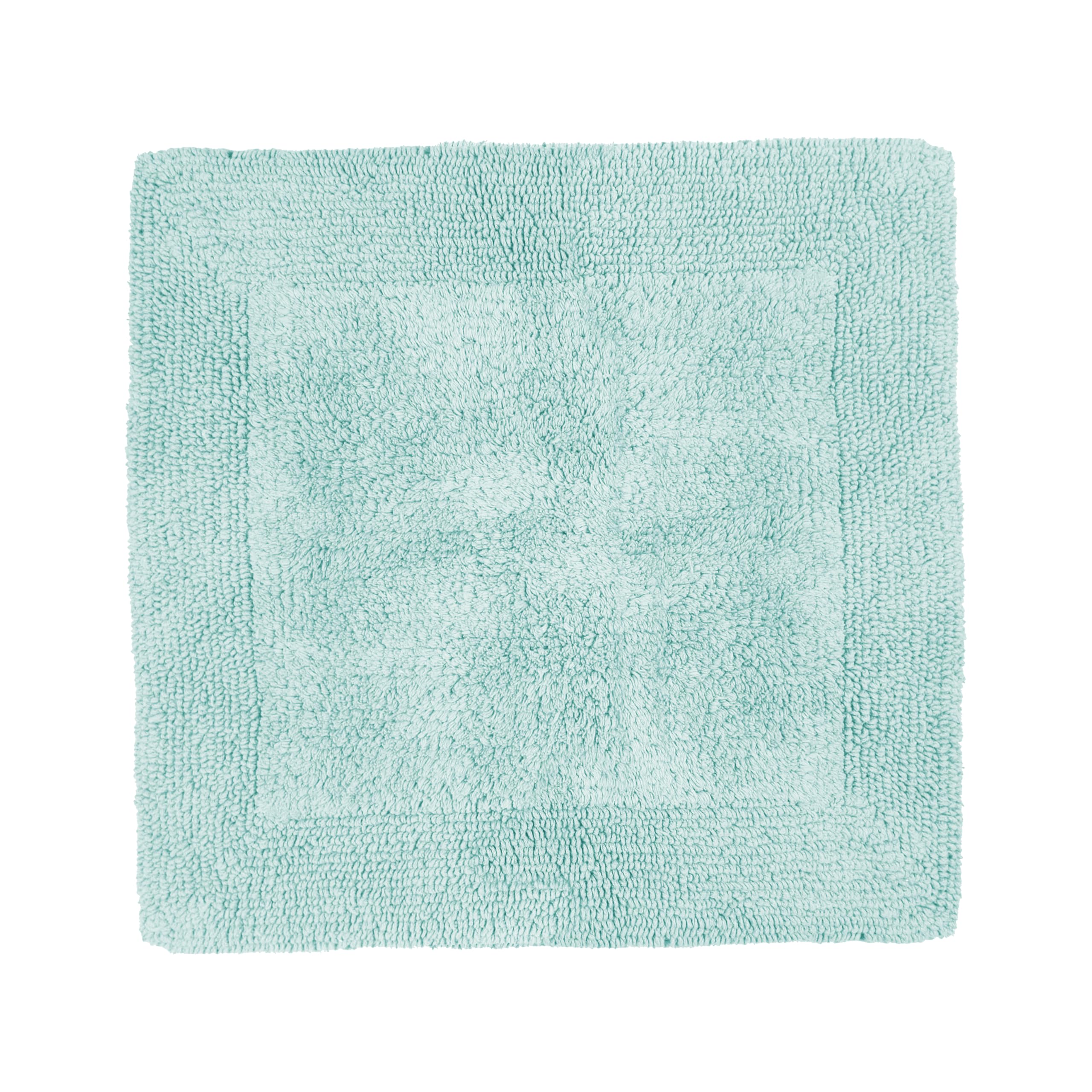 Allure Bath Fashions Elegance Heavyweight Shower Mat - Duck Egg Blue - Square 55 x 55cm