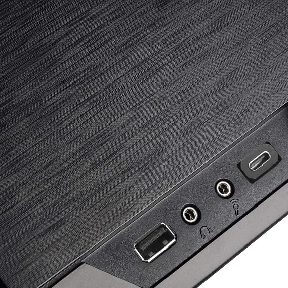 Silverstone Technology Home Theater Computer Case (HTPC) with Faux Aluminum Design for ATX/Micro-ATX Motherboards and New USB Type C Front Port, SST-GD09B-C