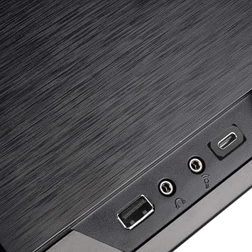 Silverstone Technology Home Theater Computer Case (HTPC) with Faux Aluminum Design for ATX/Micro-ATX Motherboards and New USB Type C Front Port, SST-GD09B-C