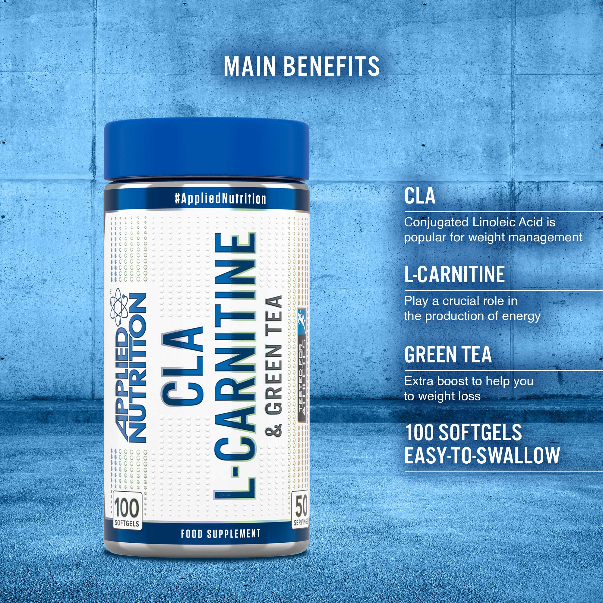 Applied Nutrition CLA L Carnitine & Green Tea Natural Energy Fat