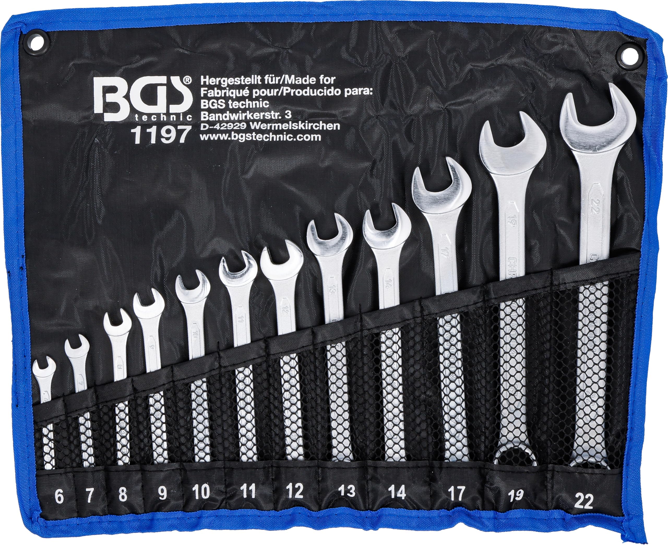 BGS 1197 Serie di chiavi combinate anello-forchetta 6-22 mm 12 pz.