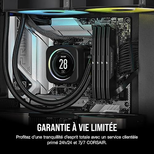 CORSAIR VENGEANCE RGB DDR5 RAM 32GB (2x16GB) Up to 6000MHz CL30 Intel XMP iCUE Compatible Computer Memory - Black (CMH32GX5M2B6000C30) - 6