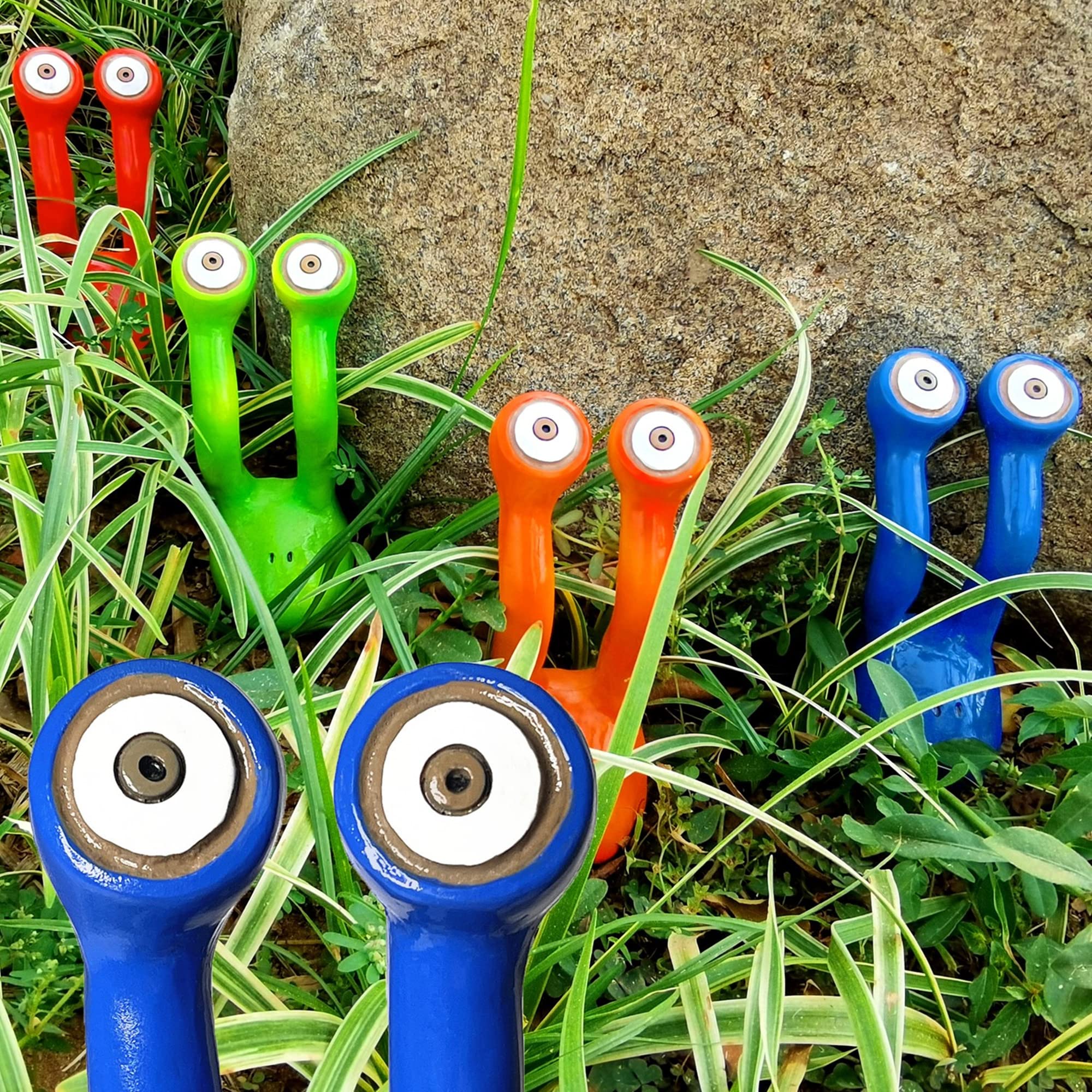 Creative Snail Statues Garden Spy's Eye Fairy Garden Statue Accessories, Funny Garden Decor Yard Art Outdoor Statue Décor, Flowerpot Patio Lawn Desk Windowsill Ornament