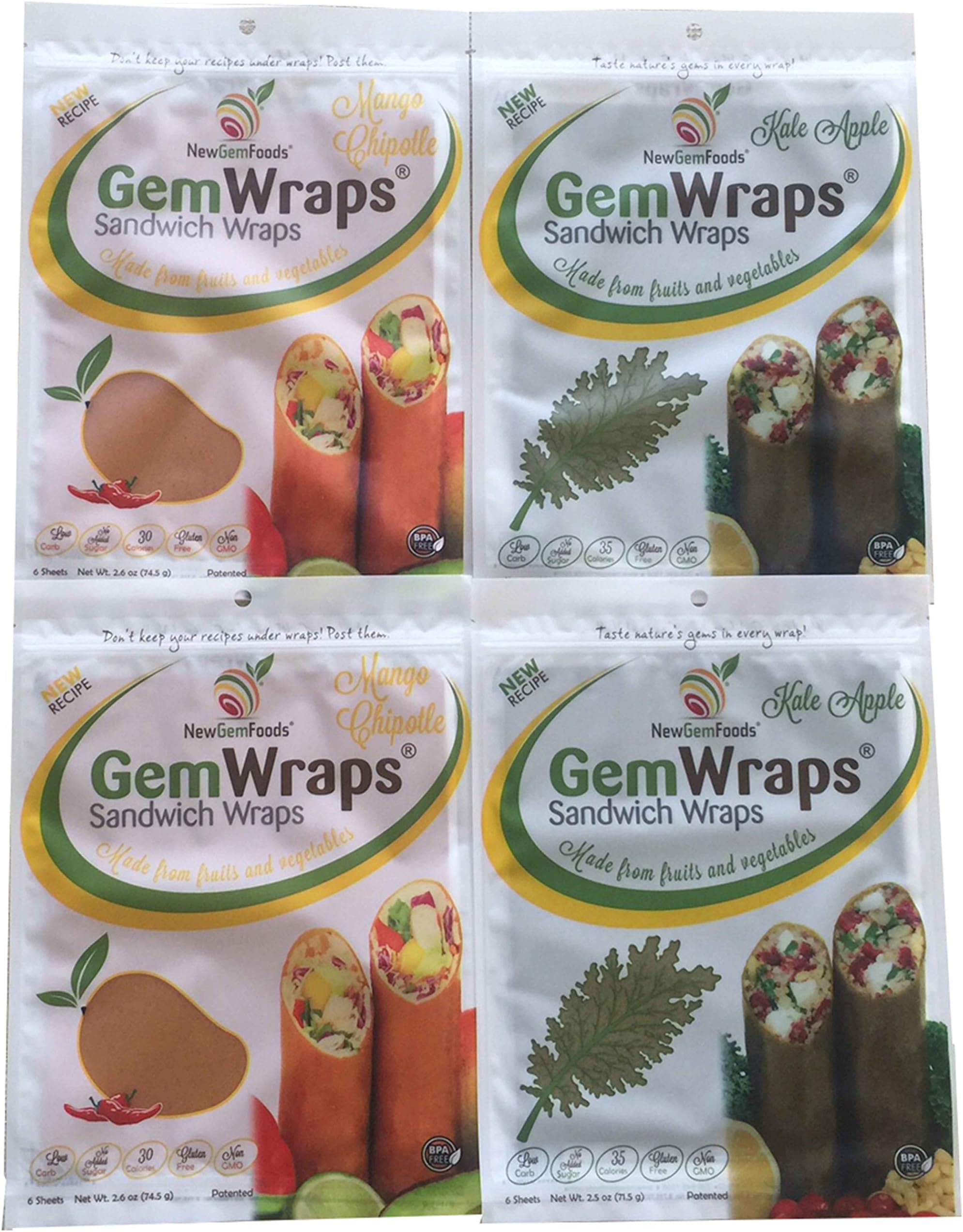 ArtMuseKitsMikash GemWraps 24ct Value Pack- Kale Apple & Mango Chipotle