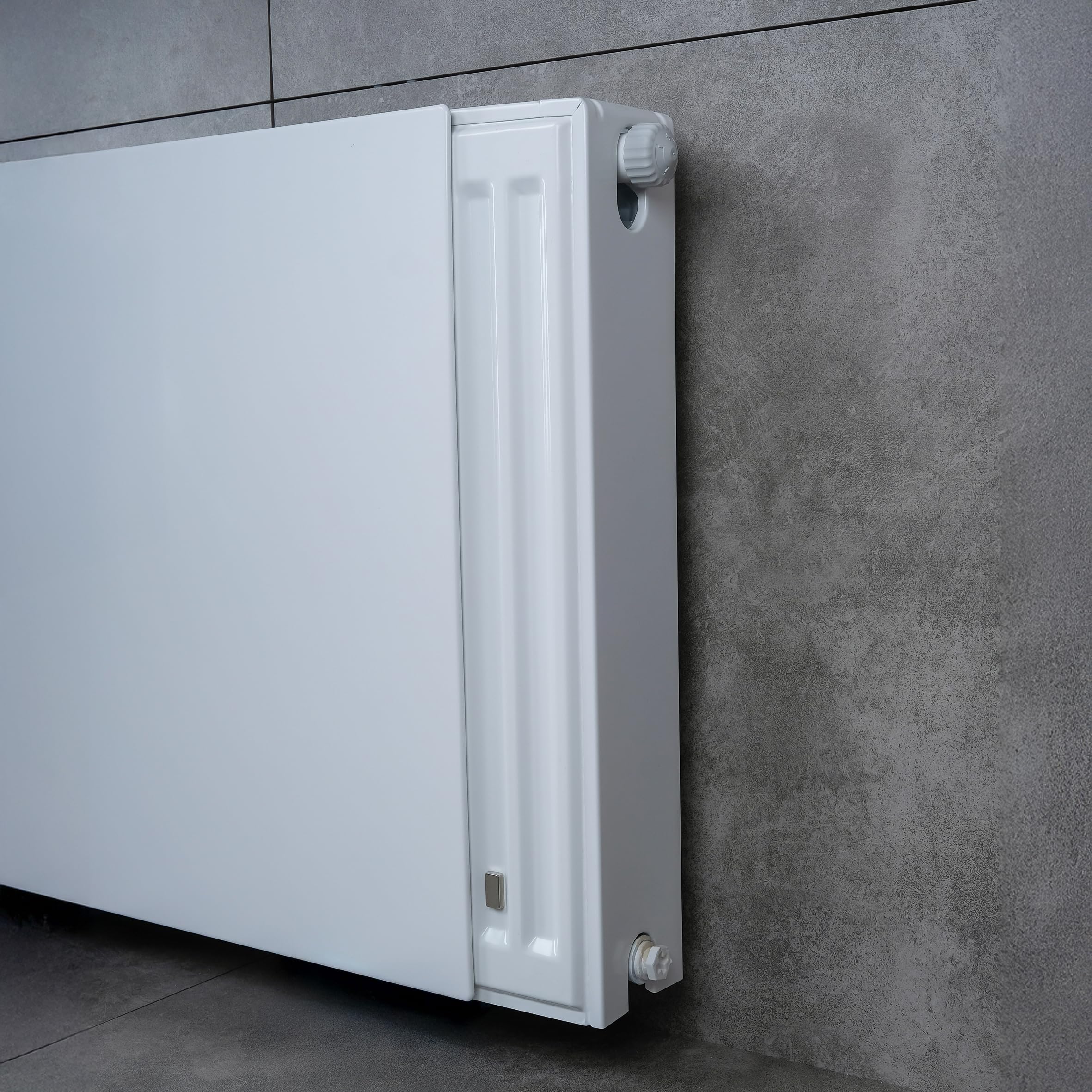 Belrad Planplatte für Heizkörper, Stahl Frontabdeckung RAL 9016, magnetische Befestigung, HxB 300x2000 cm, Weiß