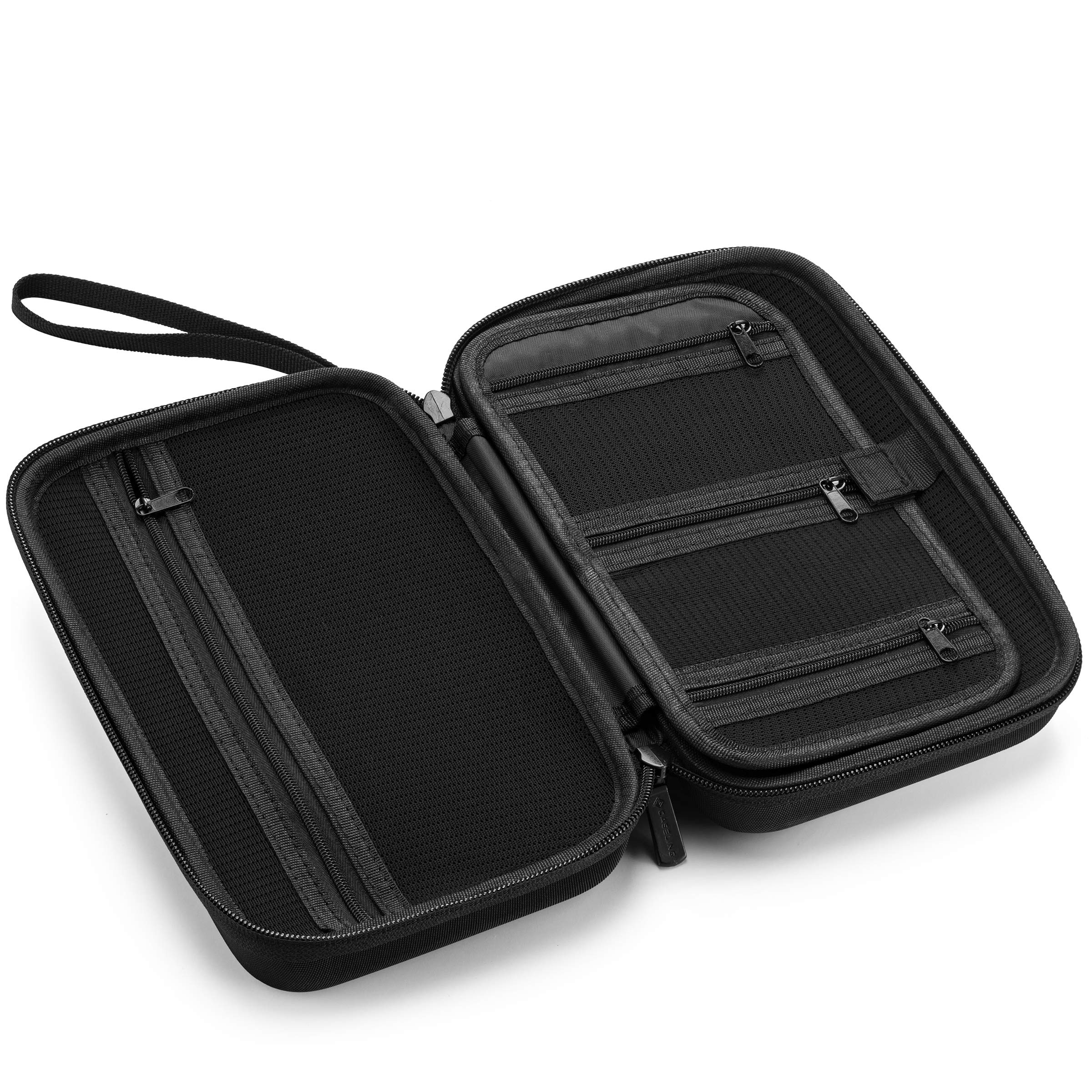 Caseling Uniwersalny organizer elektroniczny/akcesoria twardy organizer podróżny torba do przenoszenia, 25 cm x 14 cm x 7 cm - czarna