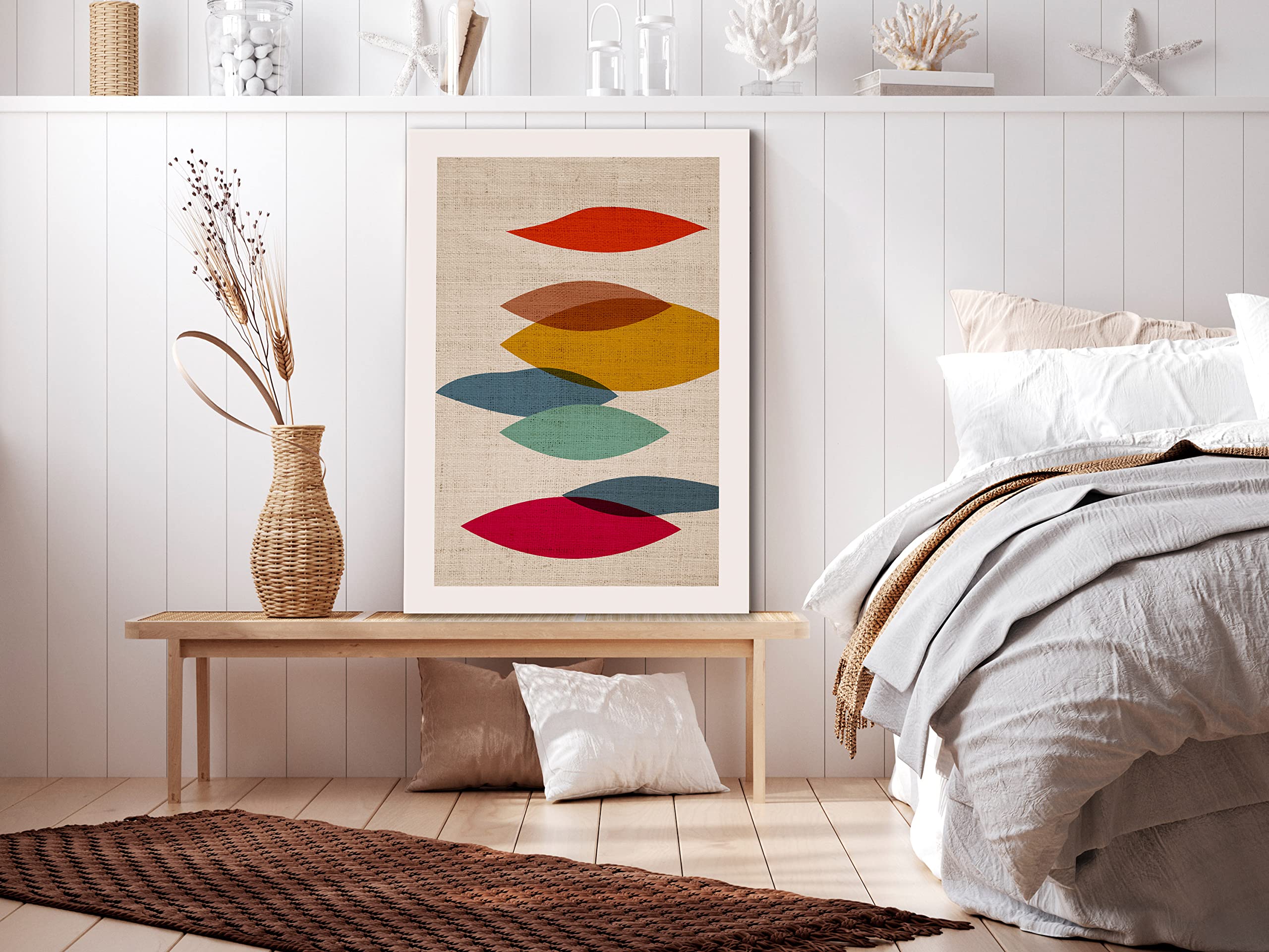 murando Cuadro Acústico Abstracto 80x120 cm espuma acústica absorbe | sonido aislamiento lienzo de 1 pieza Impresión Artística Decoración de Pared Naturaleza Pradera Campo