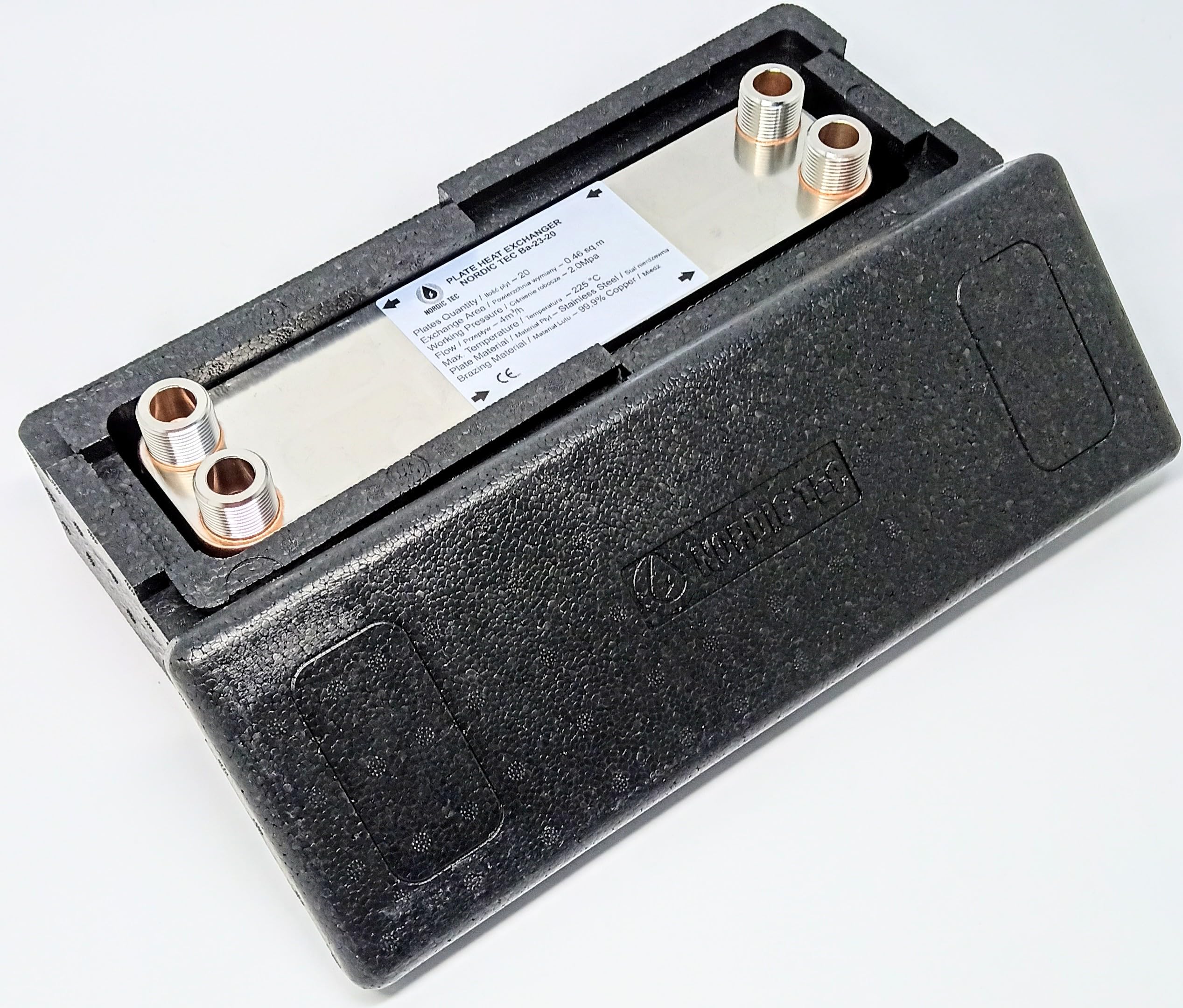 Nordic Tec Ba-23-20 - Scambiatore di calore in acciaio INOX, 20 piastre 90 kW 3/4"