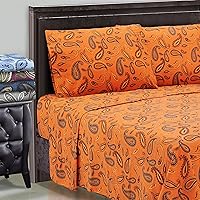 Vista 28 de Juego de sábanas de algodón con franela superior, franela, King